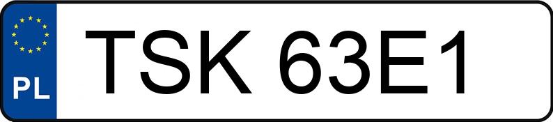 Numer rejestracyjny TSK 63E1 posiada VGA FIREFOX - TSK63E1