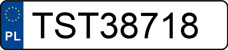 Numer rejestracyjny TST 38718 posiada TOYOTA COROLLA VERSO - TST38718