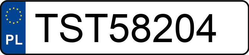 Numer rejestracyjny TST 58204 posiada TOYOTA COROLLA VERSO - TST58204