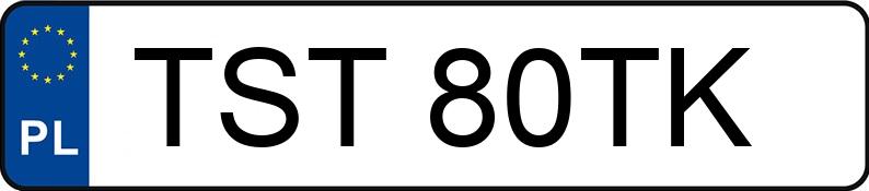 Numer rejestracyjny TST 80TK posiada MITSUBISHI L 400 - TST80TK