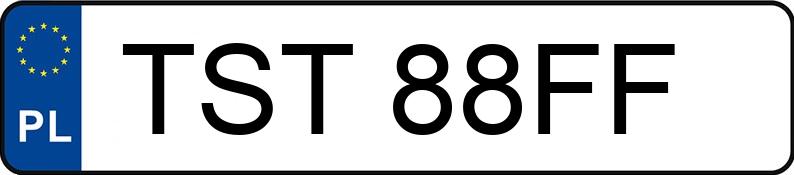Numer rejestracyjny TST 88FF posiada VOLKSWAGEN GOLF 1.6 KAT - TST88FF