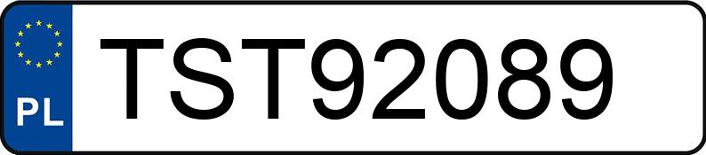 Numer rejestracyjny TST 92089 posiada SUBARU WRX - TST92089 Numer rejestracyjny TST 92089 posiada SUBARU WRX - TST92089