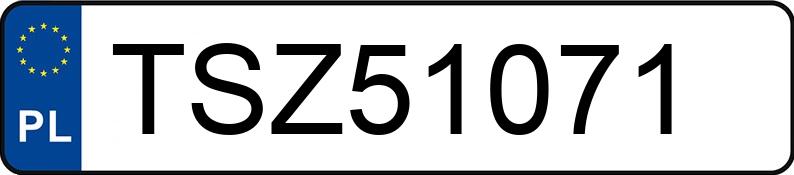 Numer rejestracyjny TSZ 51071 posiada PEUGEOT 607 2.2 HDI MR`00 E3 607 2.2 HDI MR`00 E3 - TSZ51071