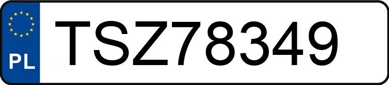 Numer rejestracyjny TSZ 78349 posiada OPEL ZAFIRA - TSZ78349
