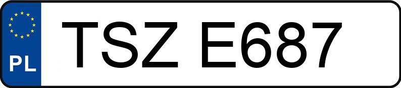 Numer rejestracyjny TSZ E687 posiada PEUGEOT 206 - TSZE687 Numer rejestracyjny TSZ E687 posiada PEUGEOT 206 - TSZE687