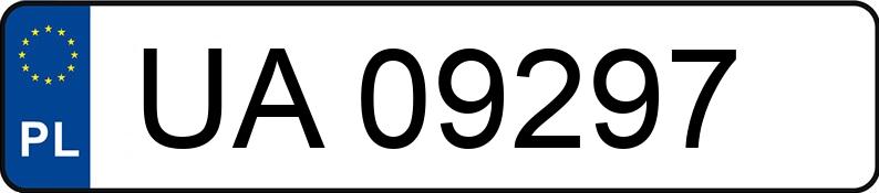 Numer rejestracyjny UA09297 - pojazd specjalny