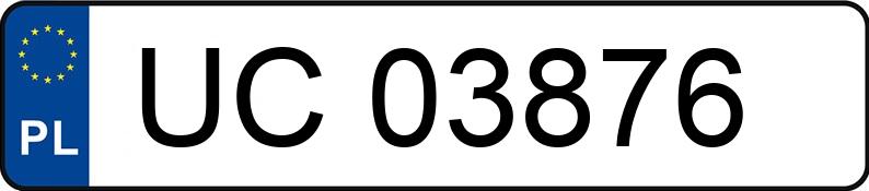 Numer rejestracyjny UC03876 - pojazd specjalny
