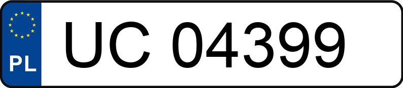 Numer rejestracyjny UC04399 - pojazd specjalny