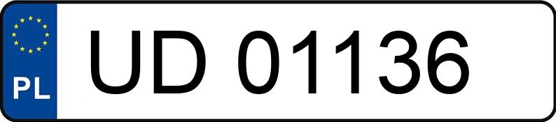 Numer rejestracyjny UD01136 - pojazd specjalny