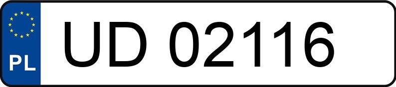 Numer rejestracyjny UD02116 - pojazd specjalny
