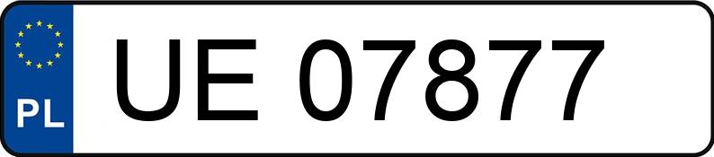 Numer rejestracyjny UE07877 - pojazd specjalny