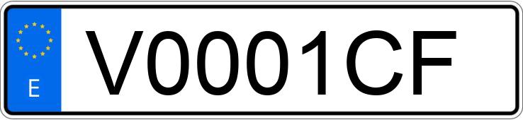 Numer rejestracyjny V0001CF posiada MERCEDES 280 (126)