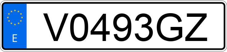 Numer rejestracyjny V0493GZ posiada MITSUBISHI MONTERO