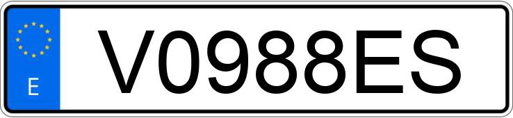 Numer rejestracyjny V0988ES posiada BMW SERIE 3