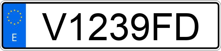 Numer rejestracyjny V1239FD posiada PEUGEOT 205