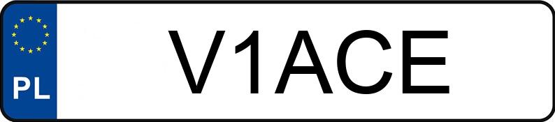 Numer rejestracyjny V1ACE posiada MERCEDES-BENZ CLA 45 AMG MR`13 E5 117 4Matic