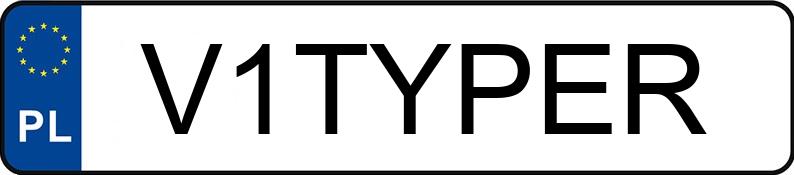 Numer rejestracyjny V1TYPER posiada HONDA Civic Type R MR`20 E6 Civic Type R MR`20 E6