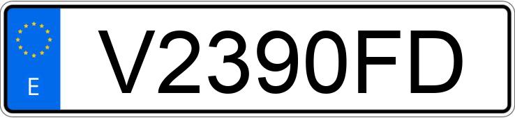 Numer rejestracyjny V2390FD posiada MERCEDES 190 (201)