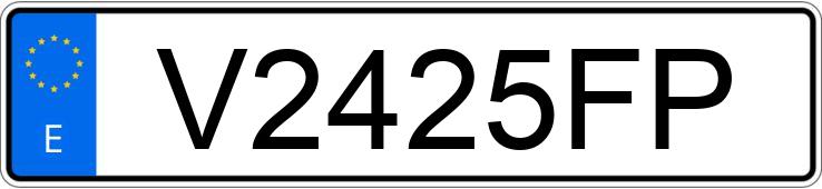 Numer rejestracyjny V2425FP posiada VOLKSWAGEN GOLF