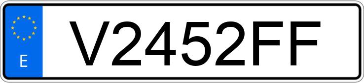 Numer rejestracyjny V2452FF posiada VOLKSWAGEN BESTEL