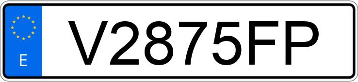 Numer rejestracyjny V2875FP posiada FORD ESCORT