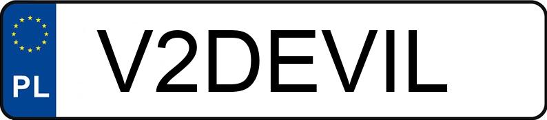 Numer rejestracyjny V2DEVIL posiada DUCATI Naked Bike Diavel XDiavel S