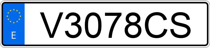 Numer rejestracyjny V3078CS posiada OPEL CORSA