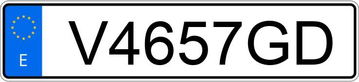The registration number V4657GD has GALLOPER EXCEED