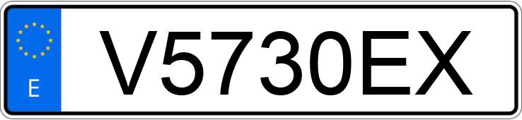 Numer rejestracyjny V5730EX posiada BMW SERIE 3