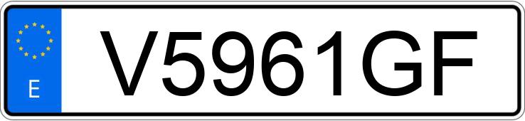 Numer rejestracyjny V5961GF posiada CITROEN XSARA