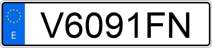 Numer rejestracyjny V6091FN posiada MITSUBISHI ECLIPSE