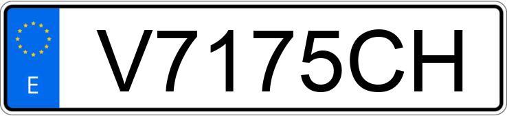 Numer rejestracyjny V7175CH posiada CITROEN BX