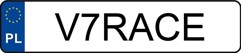 Numer rejestracyjny V7RACE posiada VOLKSWAGEN GOLF R