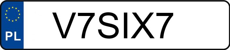 Numer rejestracyjny V7SIX7 posiada BMW X6 MR`20 E6d F96 M Competition Step