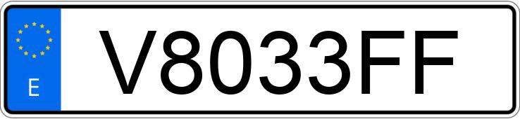 Numer rejestracyjny V8033FF posiada FORD ESCORT