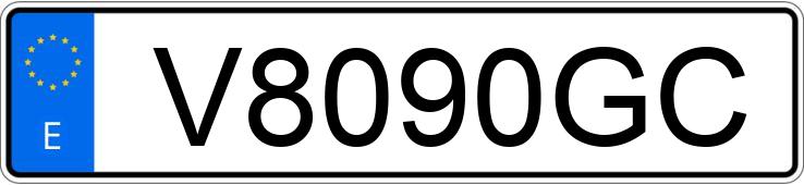 Numer rejestracyjny V8090GC posiada VOLKSWAGEN CALIFORNIA