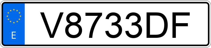 Numer rejestracyjny V8733DF posiada VOLKSWAGEN GOLF