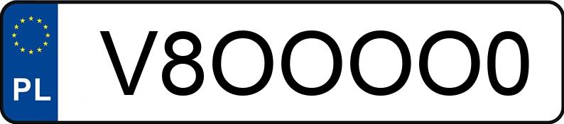 Numer rejestracyjny V8OOOO0 posiada MERCEDES-BENZ ML 63 AMG MR`11 E5 W166 ML 63 AMG MR`11 E5 W166