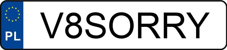 Numer rejestracyjny V8SORRY posiada DODGE CHARGER