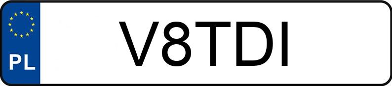 Numer rejestracyjny V8TDI posiada AUDI A8