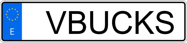 Numer rejestracyjny VBUCKS posiada  