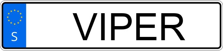 Numer rejestracyjny VIPER posiada  