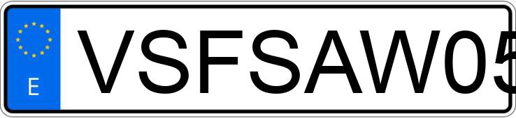 Numer rejestracyjny VSFSAW05V00100801 posiada SANTANA 350