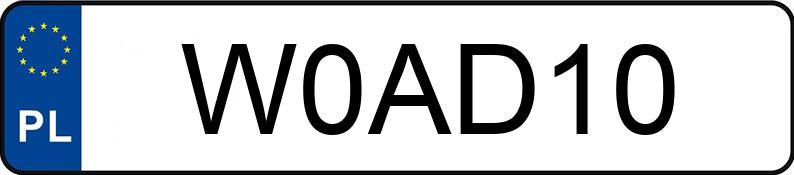 Numer rejestracyjny W0AD10 posiada MINI COOPER S Numer rejestracyjny W0AD10 posiada MINI COOPER S