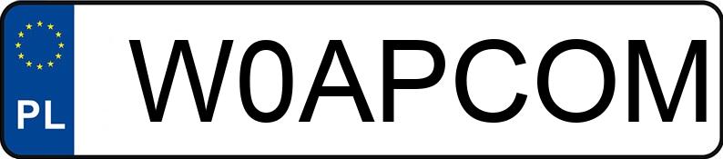 Numer rejestracyjny W0APCOM posiada MINI COOPER Numer rejestracyjny W0APCOM posiada MINI COOPER