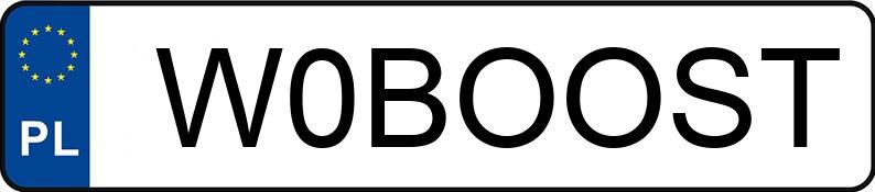 Numer rejestracyjny W0BOOST posiada BMW Naked Bike od 600 ccm K 1300 R