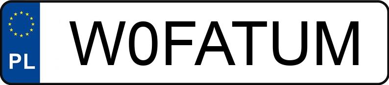 Numer rejestracyjny W0FATUM posiada BMW X6 Numer rejestracyjny W0FATUM posiada BMW X6