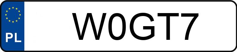 Numer rejestracyjny W0GT7 posiada BENTLEY CONTINENTAL GT