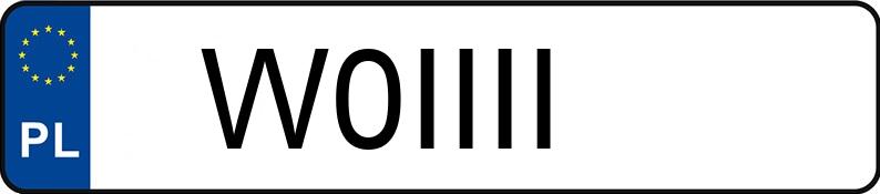 Numer rejestracyjny W0IIII posiada HUMMER H3 MR`05 E4 Base