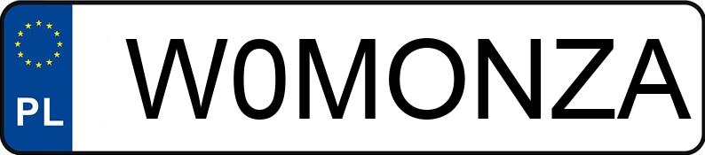 Numer rejestracyjny W0MONZA posiada MERCEDES-BENZ CLA 200 MR`16 E6 117 CLA 200 MR`16 E6 117